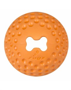 Игрушка для собак Gumz мяч из литой резины с отверстием для лакомства оранжевый 64 мм Rogz