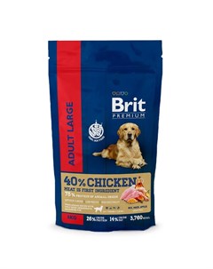 Premium Dog Adult Large сухой корм для взрослых собак крупных пород с курицей 3 кг Brit*