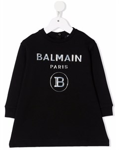 Платье с логотипом Balmain kids