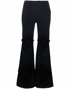 Расклешенные брюки с ажурными вставками Acne studios