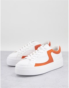 Оранжевые кроссовки на шнуровке Craft Topshop