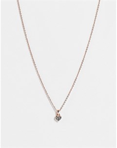Ожерелье с подвеской сердечком с кристаллами с покрытием из розового золота Neeno Nano Ted baker london