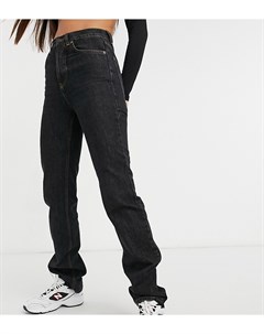 Черные выбеленные джинсы прямого кроя с классической талией в стиле 90 х ASOS DESIGN Tall Asos tall