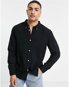 Черная структурированная рубашка Malcon Weekday