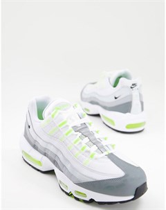Серые кроссовки с лаймовой отделкой Air Max 95 Nike