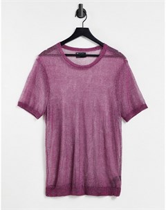 Фиолетовая трикотажная футболка с эффектом металлик от комплекта Asos design
