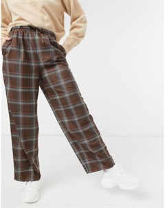Oversized брюки в широкую клетку в винтажном стиле Asos design