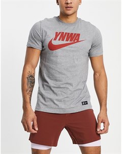 Серая футболка с логотипом галочкой Liverpool FC YNWA Nike football