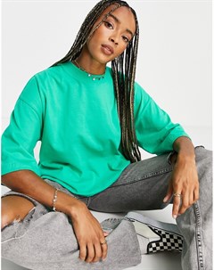 Зеленая oversized футболка свободного кроя Asos design