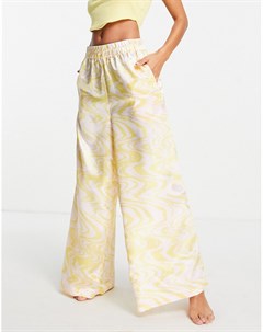 Пижамные брюки с разноцветным мраморным принтом Topshop