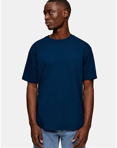 Синяя oversized футболка Topman