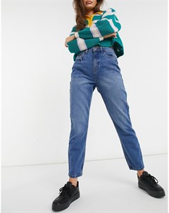 Синие джинсы до щиколотки из жесткого денима в винтажном стиле Isabel Noisy may