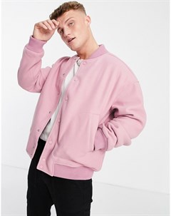 Университетская куртка розового цвета Topman