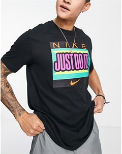 Черная футболка с графическим принтом Just Do It Dri FIT Nike training