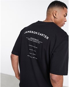 Черная oversized футболка Taylor Jameson carter