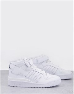 Белые кроссовки средней высоты Forum Adidas originals