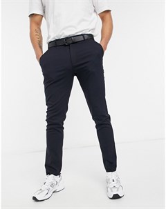 Темно синие брюки скинни Asos design