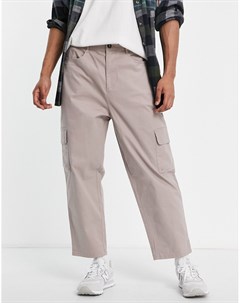 Бежевые рабочие брюки с широкими штанинами Asos design