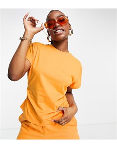Оранжевая футболка с поясом на резинке от комплекта Asyou