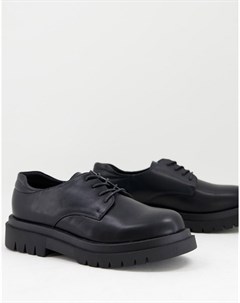 Черные туфли из искусственной кожи на шнуровке и толстой подошве Truffle collection