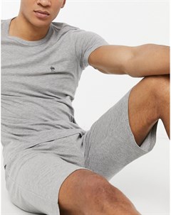 Пижамный комплект из серых шортов и футболки French connection