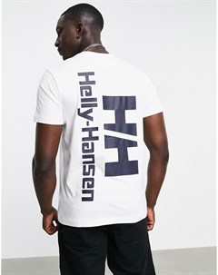 Белая футболка с логотипом YU20 Helly hansen