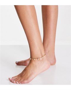 Позолоченная цепочка браслет на ногу с жемчужными подвесками Orelia