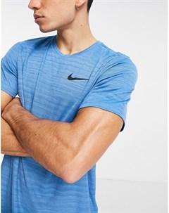 Голубая меланжевая футболка Dri FIT Superset Nike training
