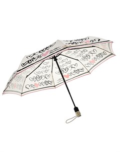 Белый зонт с принтом сердца детский Moschino