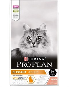 Сухой корм ProPlan для здоровья шерсти и кожи взрослых кошек лосось 10кг Purina pro plan