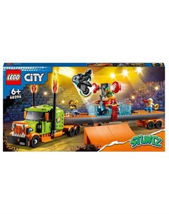 Конструктор City 60294 Грузовик для шоу каскадеров 420 деталей Lego