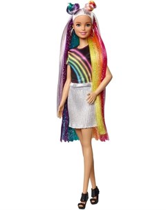 Кукла Блондинка с радужными волосами Barbie