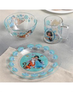 Набор посуды детский Жасмин 3 предмета кружка 250мл салатник d 12 7см тарелка d 19 6см Disney