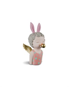 Дизайнерская статуэтка ангел bouble kids розовый 11x31x11 см My interno