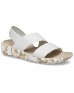 Сандалии женские Women s LiteRide Printed Camo Stretch Sandal Almost White Crocs