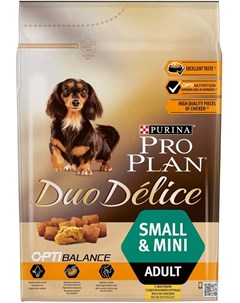 Сухой корм Optibalance Duo Delice Small Mini с говядиной и рисом для собак мелких и карликовых пород Pro plan