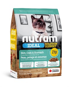 Сухой корм Ideal Solution Support I19 Sensitive для чувствительных кошек 1 13 кг Nutram
