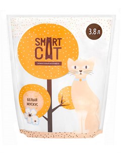 Наполнитель силикагелевый с ароматом Белый мускус для кошек 3 8 л 1 66 кг Smart cat