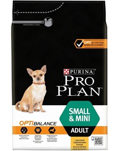 Сухой корм Small Mini Adult Optibalance для взрослых собак мелких и карликовых пород 3 кг Курица Pro plan