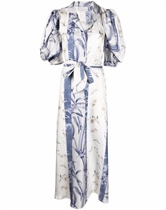 Платье рубашка со вставками и цветочным принтом Pierre-louis mascia