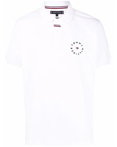Рубашка поло из органического хлопка с вышитым логотипом Tommy hilfiger