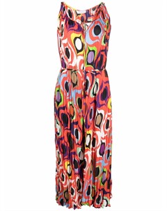 Плиссированное платье с абстрактным принтом Pierre-louis mascia