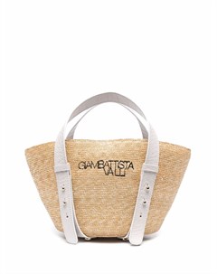 Плетеная сумка с вышитым логотипом Giambattista valli