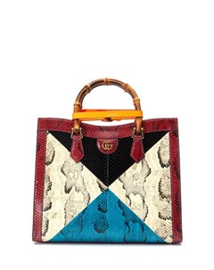 Разноцветная сумка из кожи питона Diana Gucci