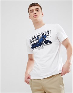 Белая футболка Hydron Barbour international