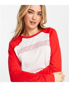 Красная футболка с надписью Edinburgh FRSH Vero moda