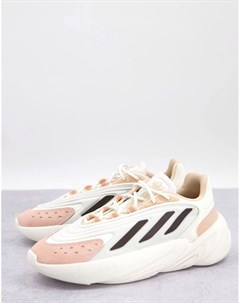 Белые кроссовки с отделкой бежевых тонов Ozelia Adidas originals