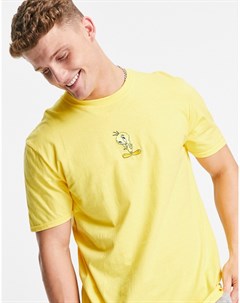 Желтая футболка с вышивкой Твити Пая Poetic brands