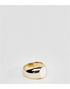 Серебряное кольцо на мизинец с покрытием 14 каратным золотом и ониксом Serge denimes