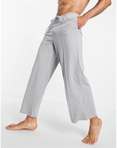 Серые меланжевые пижамные штаны для дома с широкими штанинами Asos design